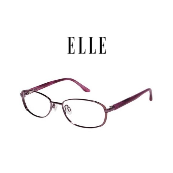 EUC Elle Womens Designer Glasses EL13344 Burgundy Oval Frame 51-16-135mm - Picture 1 of 8